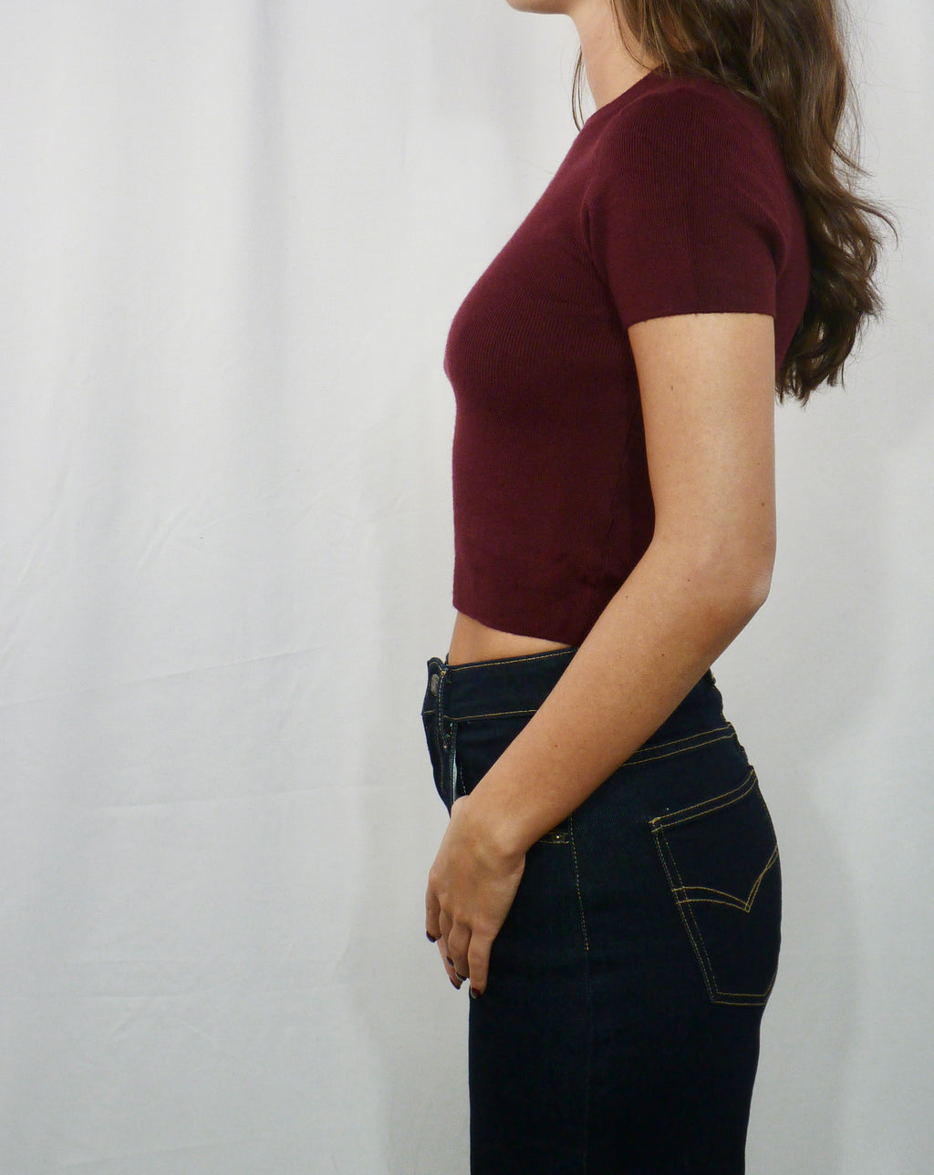 T-shirt in maglina Bordeaux