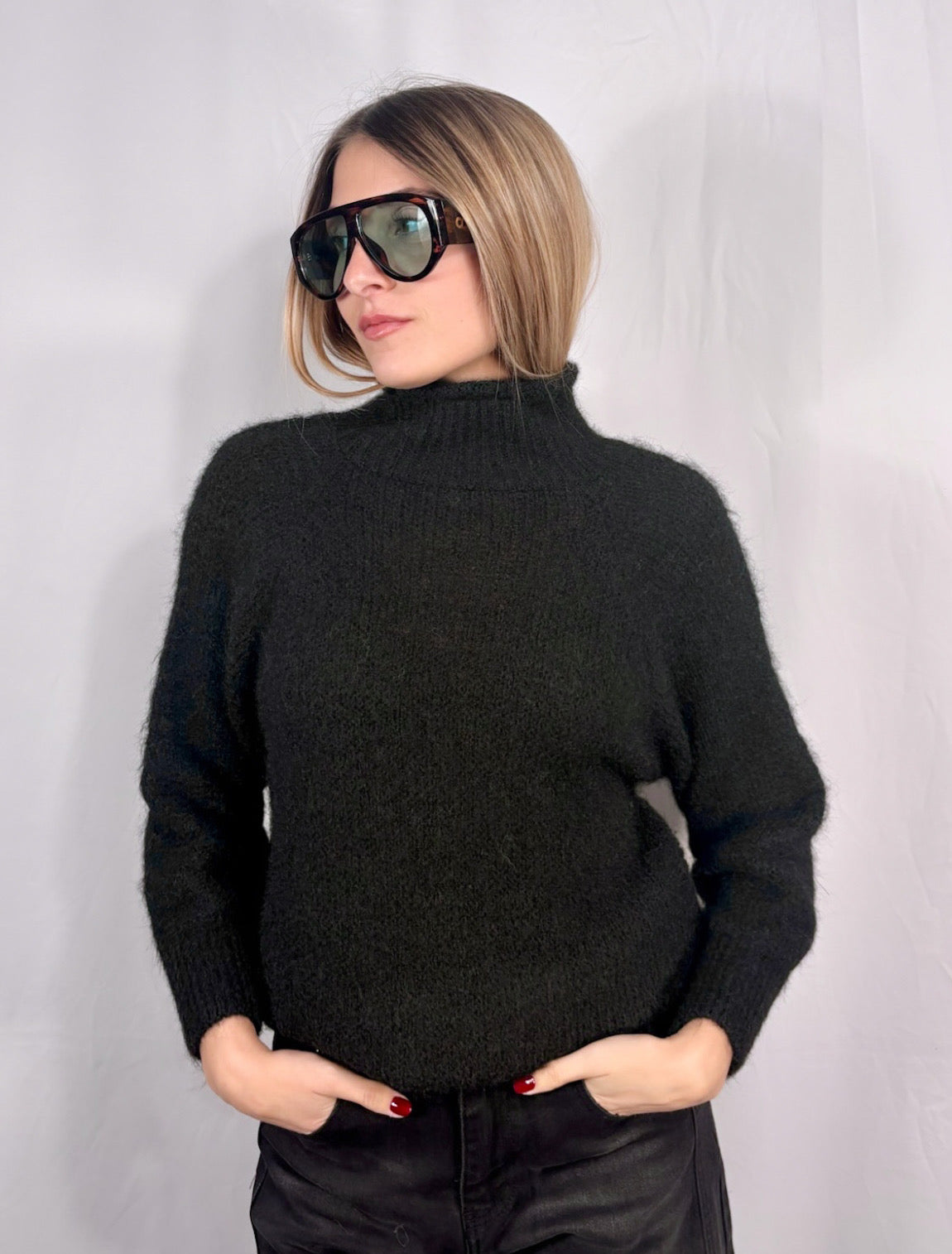 Maglione cozy collo alto