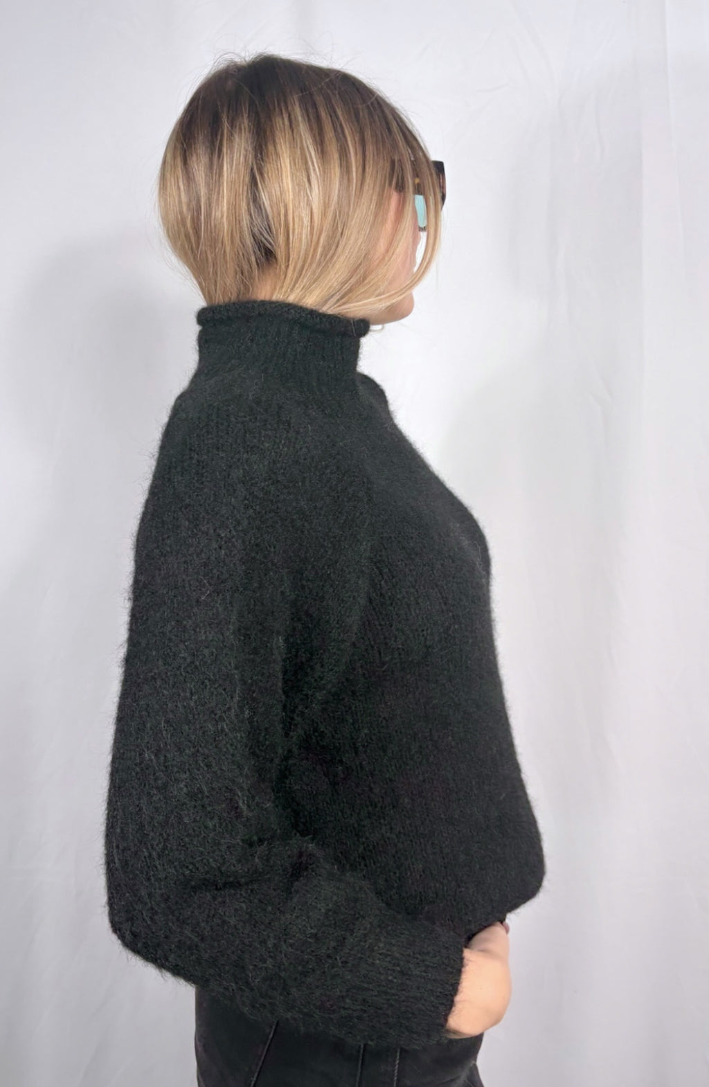 Maglione cozy collo alto