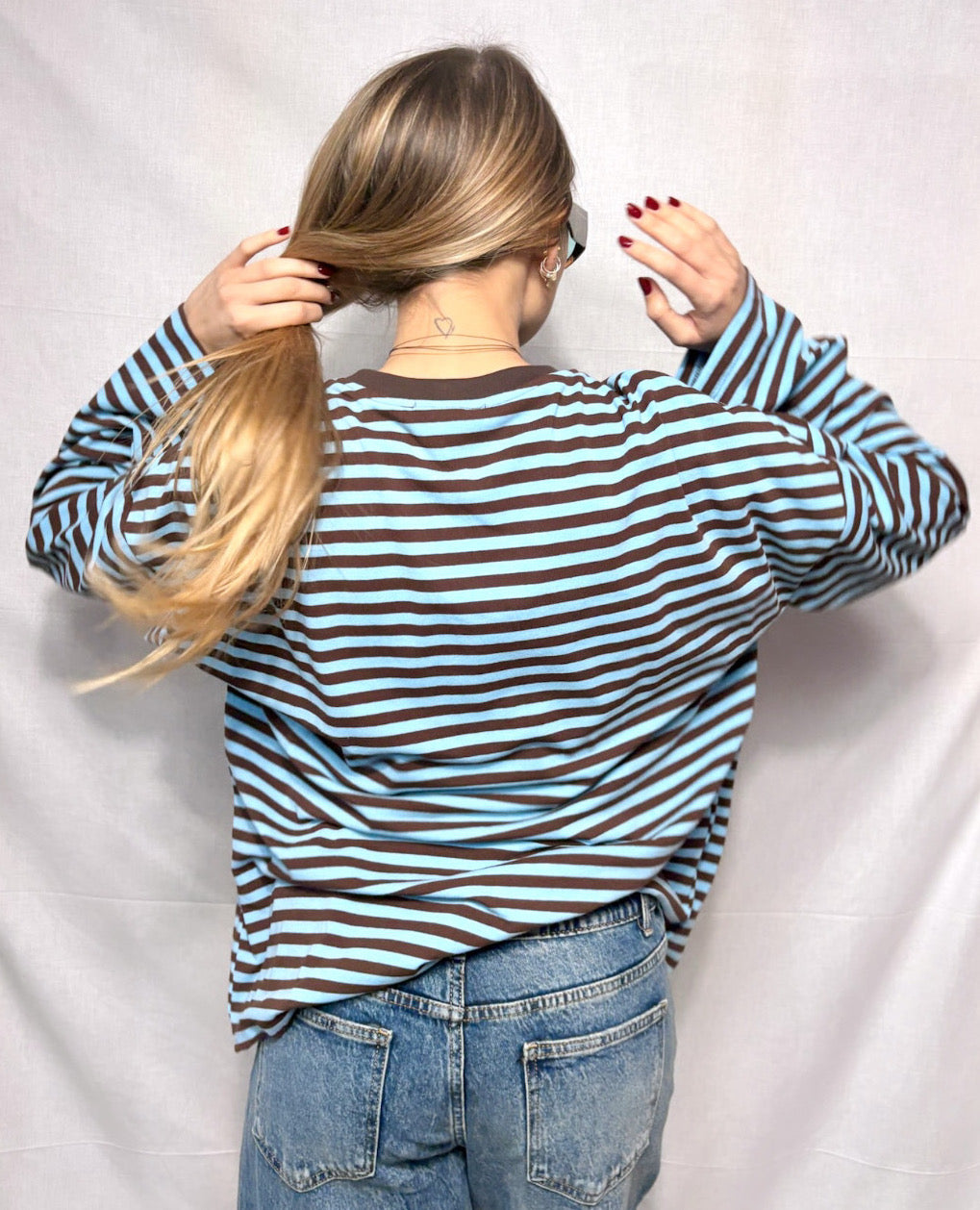 Maglia Righina - Blue & Brown