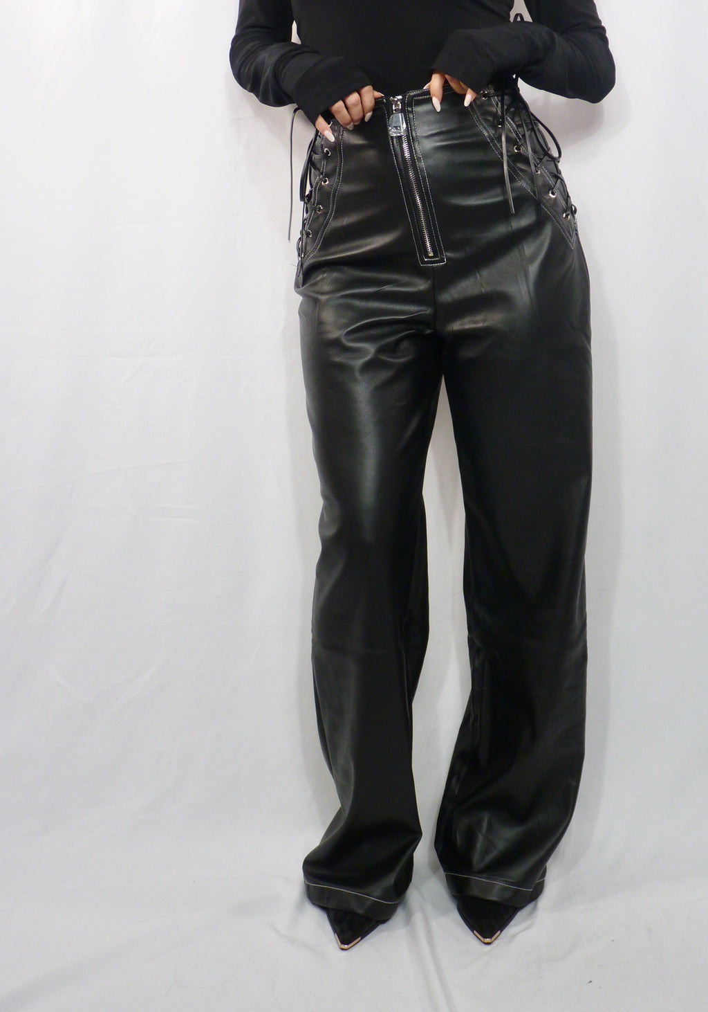 Pantalone Lace ecopelle