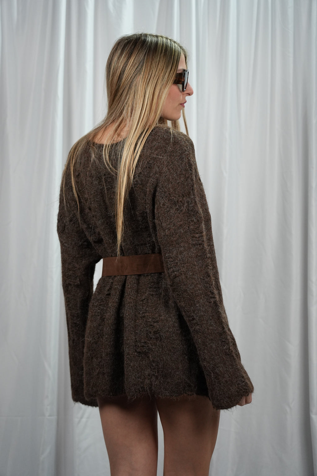 Vestito in Maglia Brown