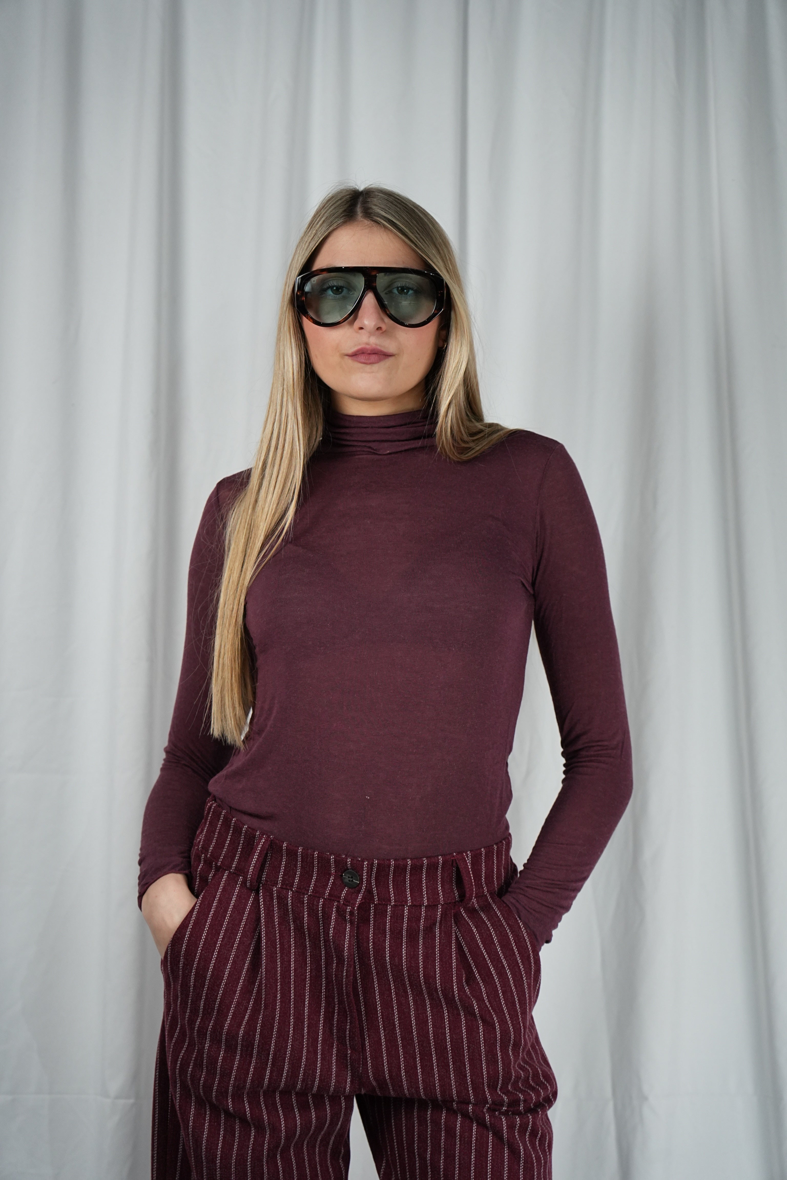 Maglia Misto Cashmere dolcevita
