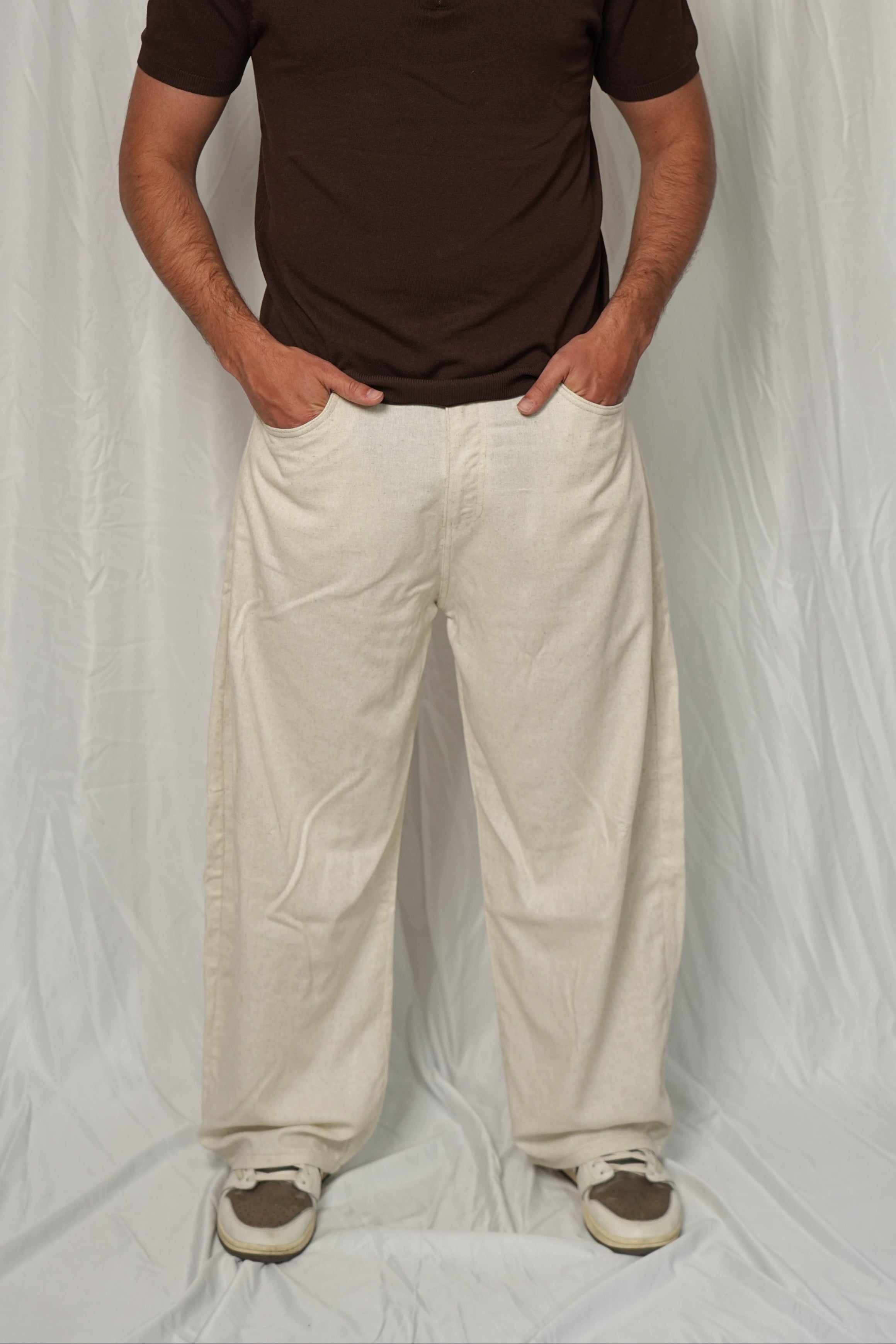 Pantalone Baloon fit in Lino