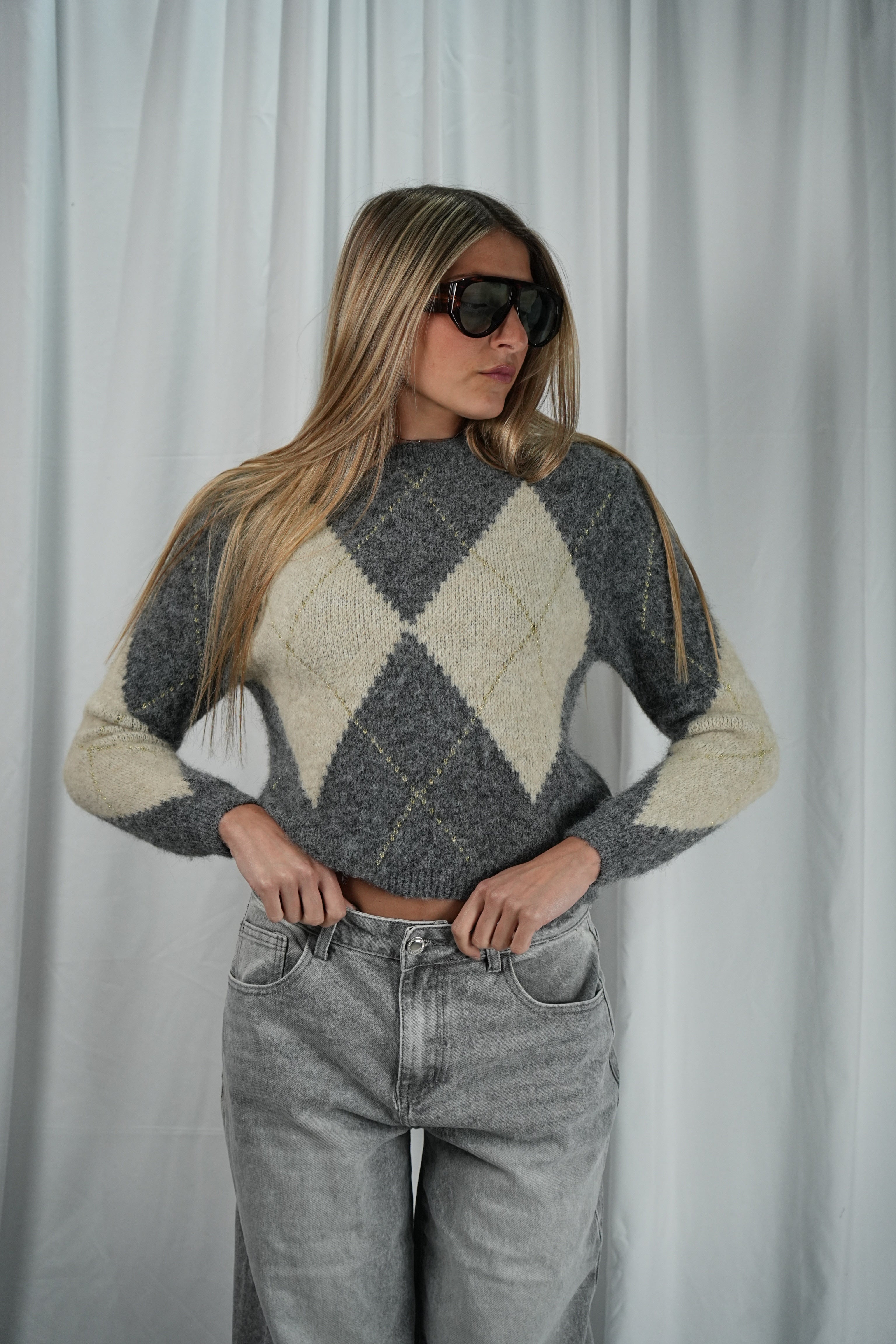 Maglione Argyle Knit