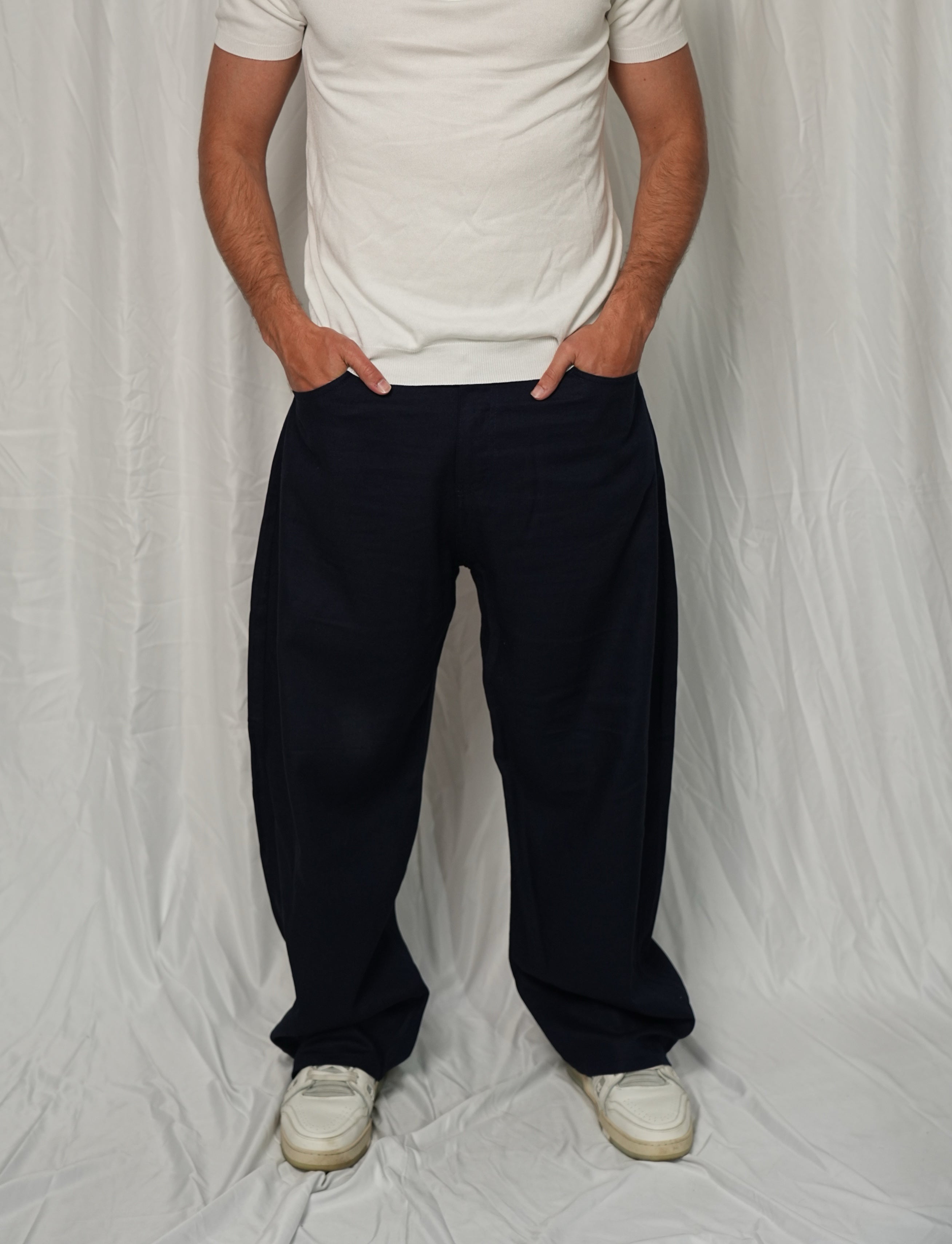 Pantalone Baloon fit in Lino