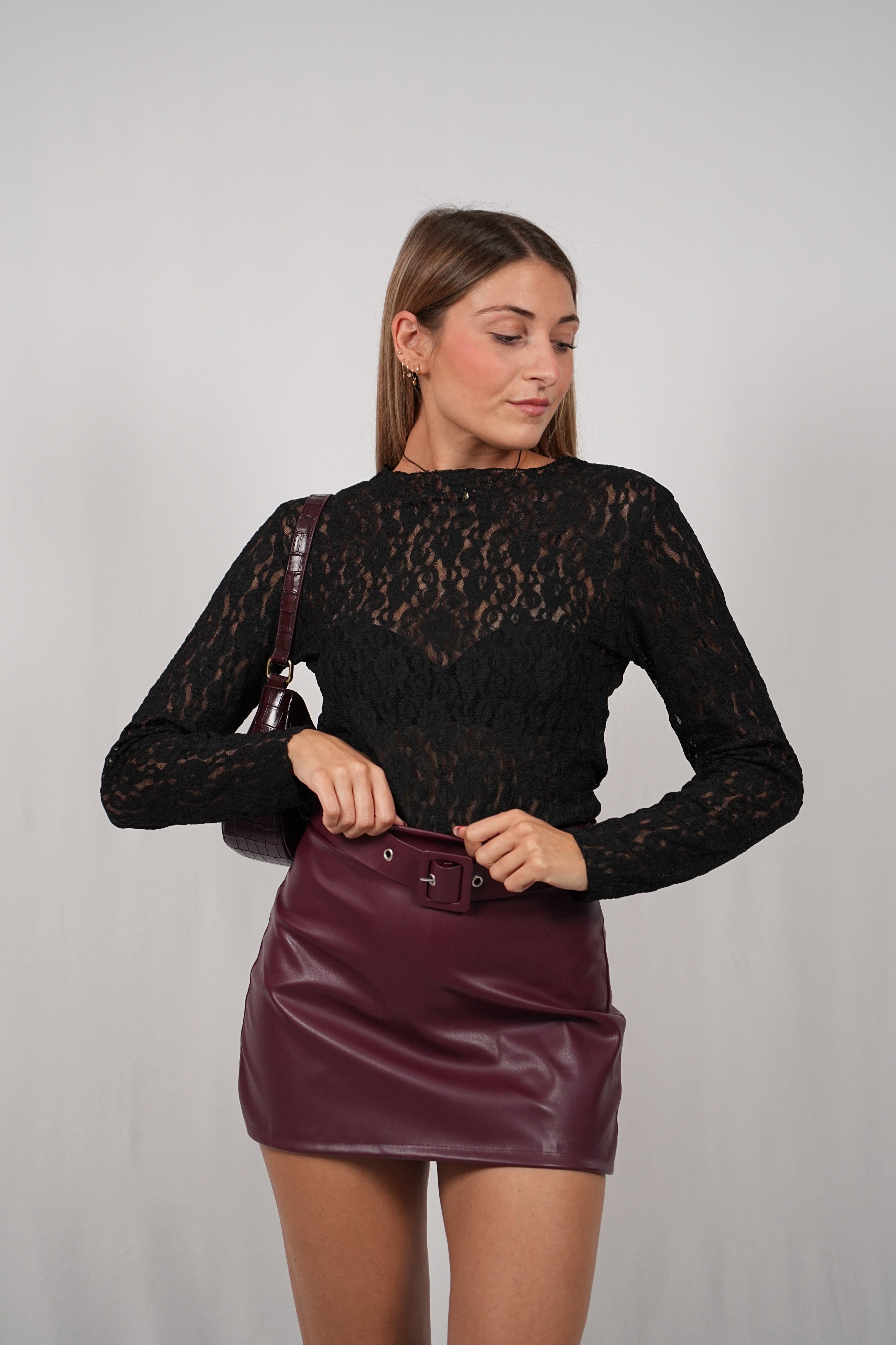 Pantagonna in ecopelle Borgogna