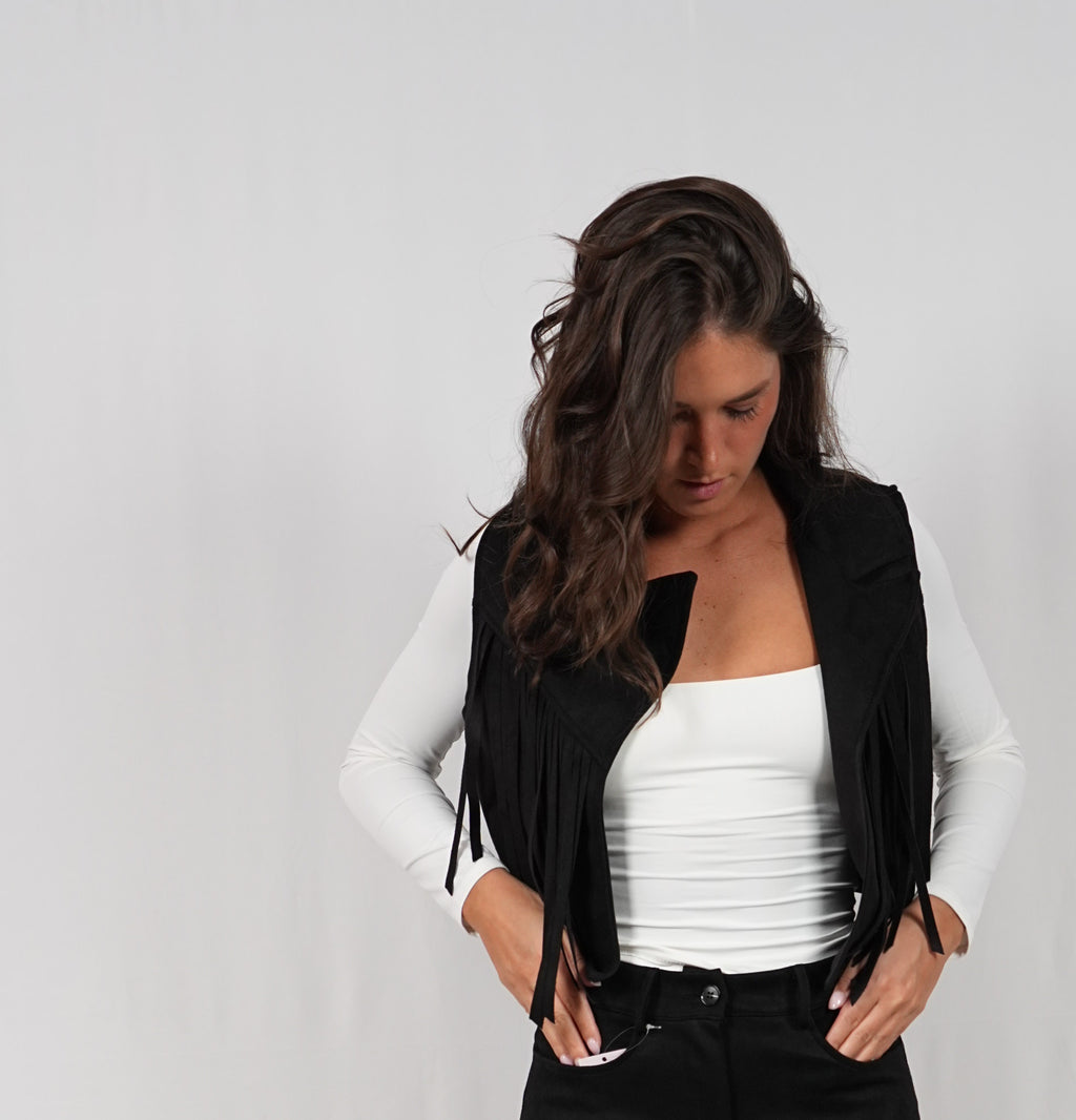 Gilet scamosciato Black
