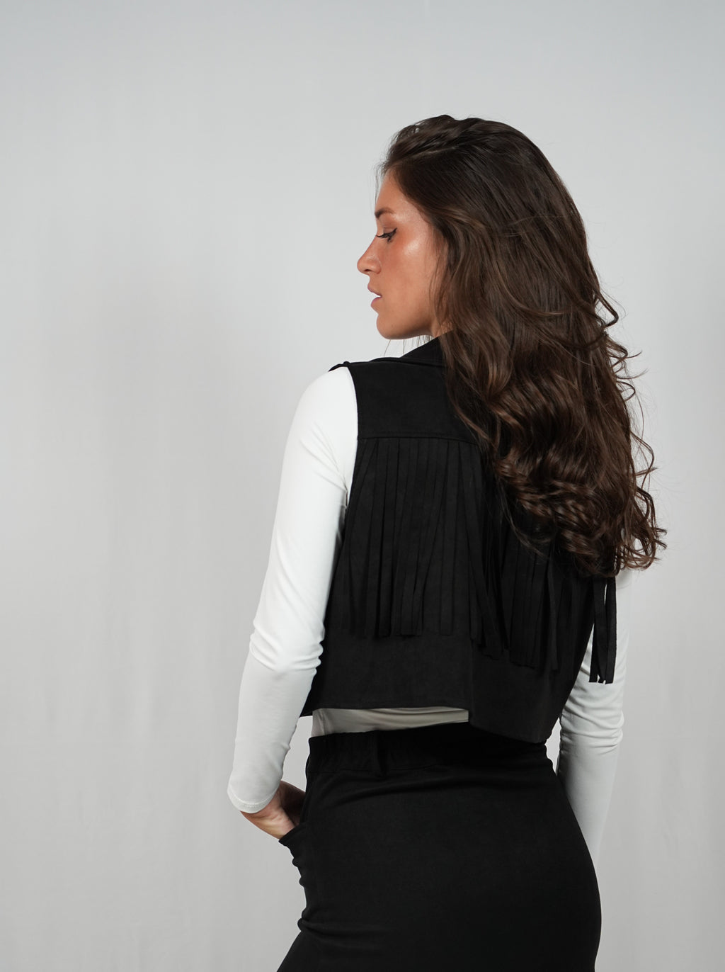 Gilet scamosciato Black