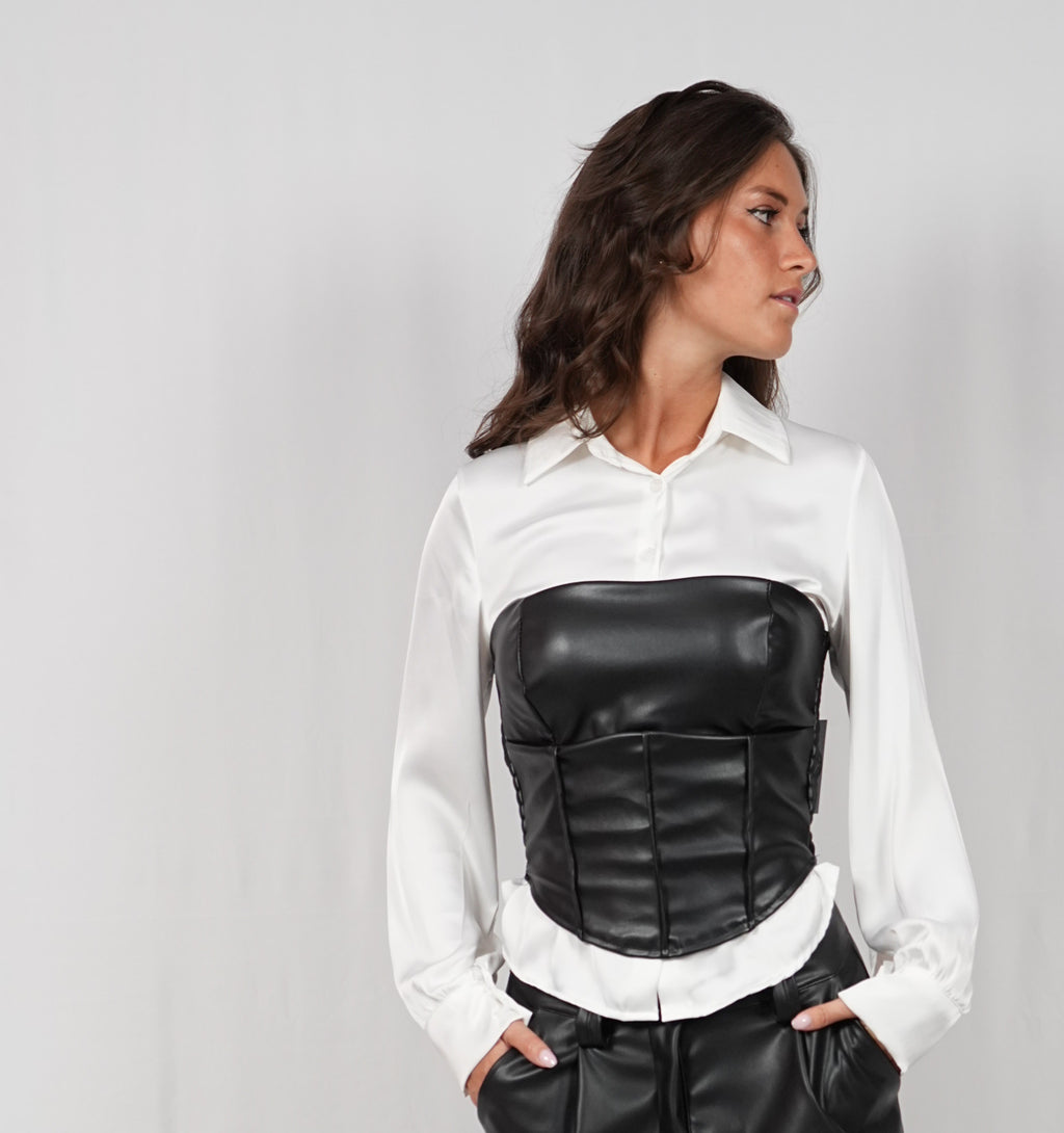 Corpetto ecopelle Black