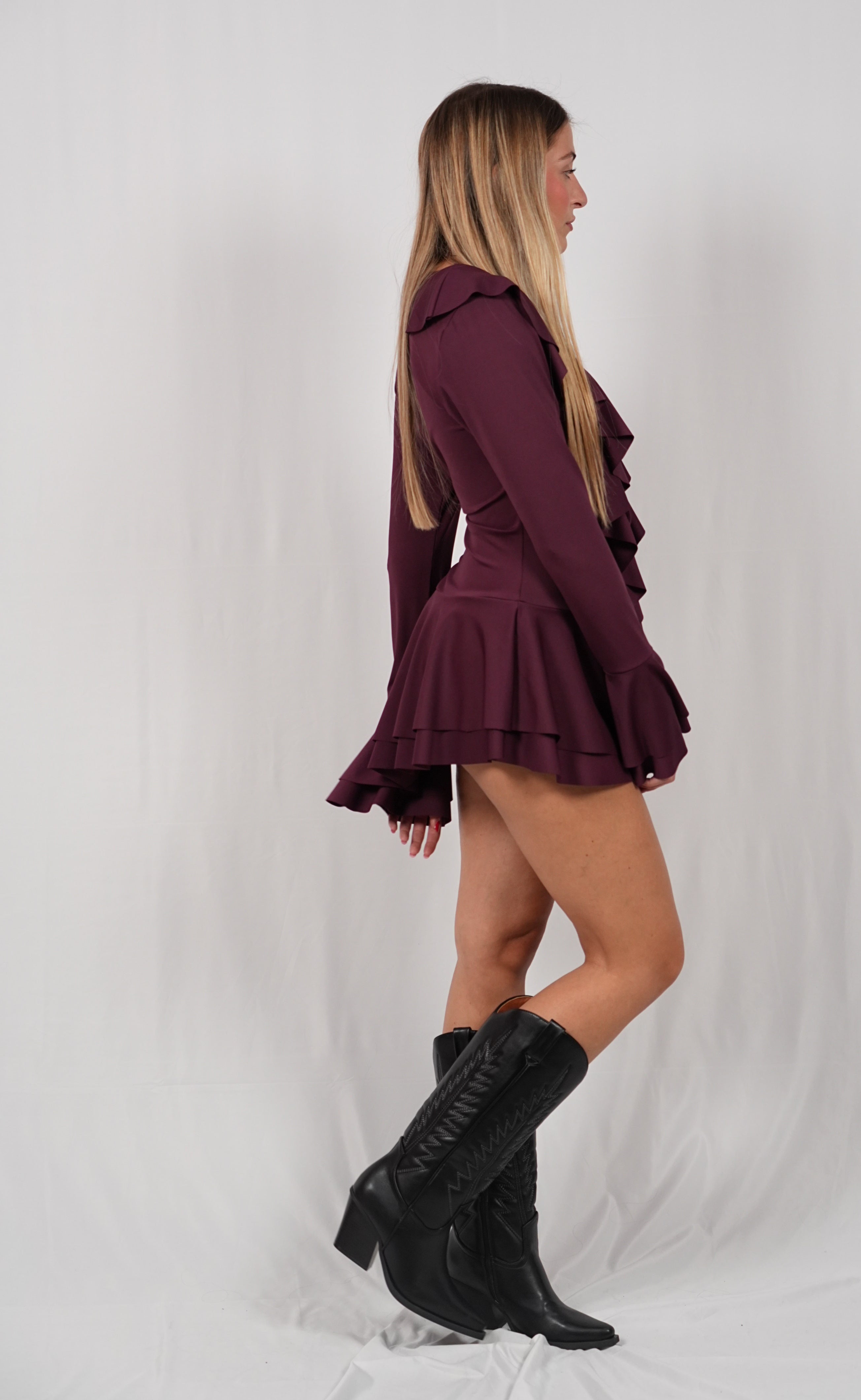 Vestito Flora Bordeaux