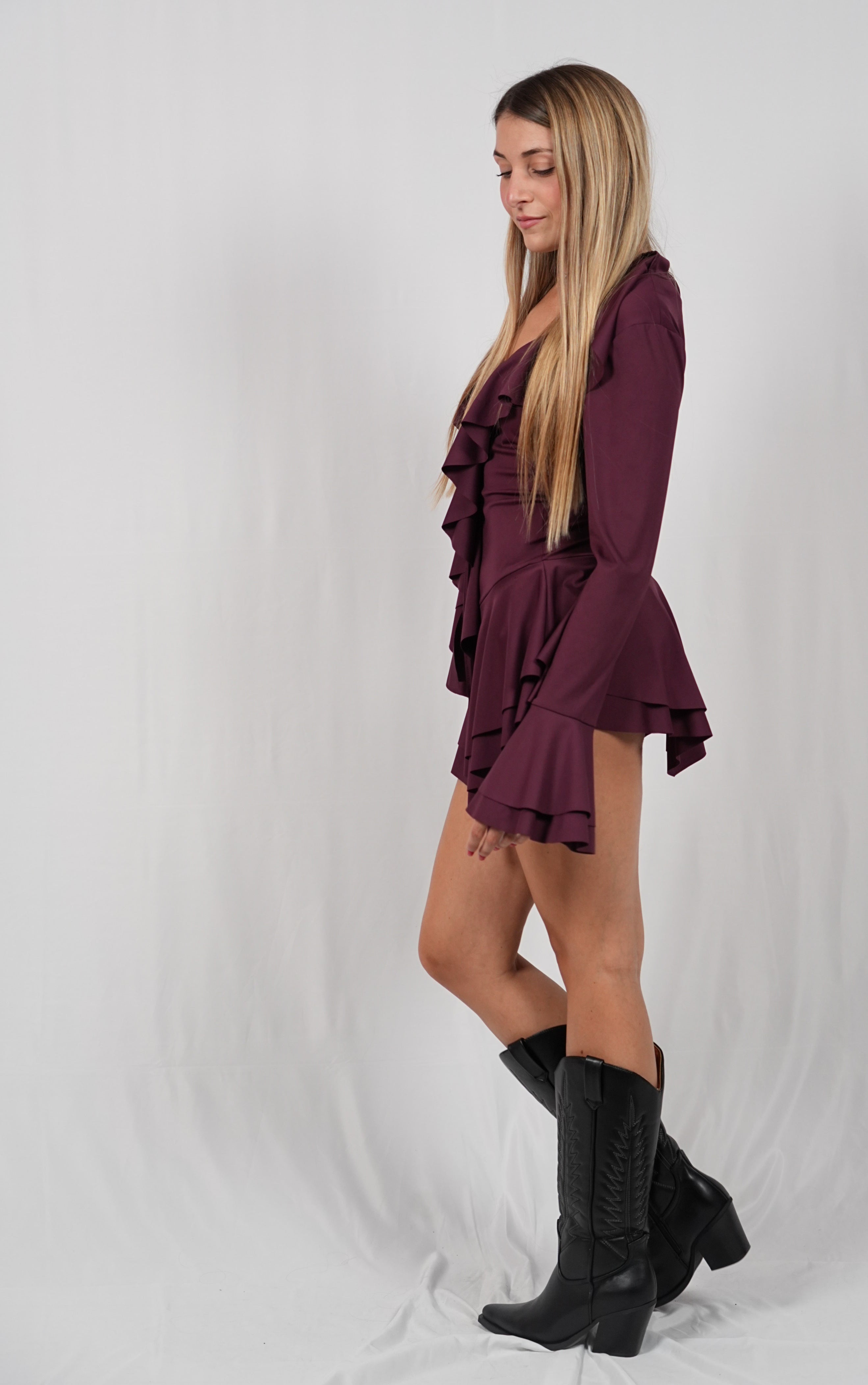 Vestito Flora Bordeaux