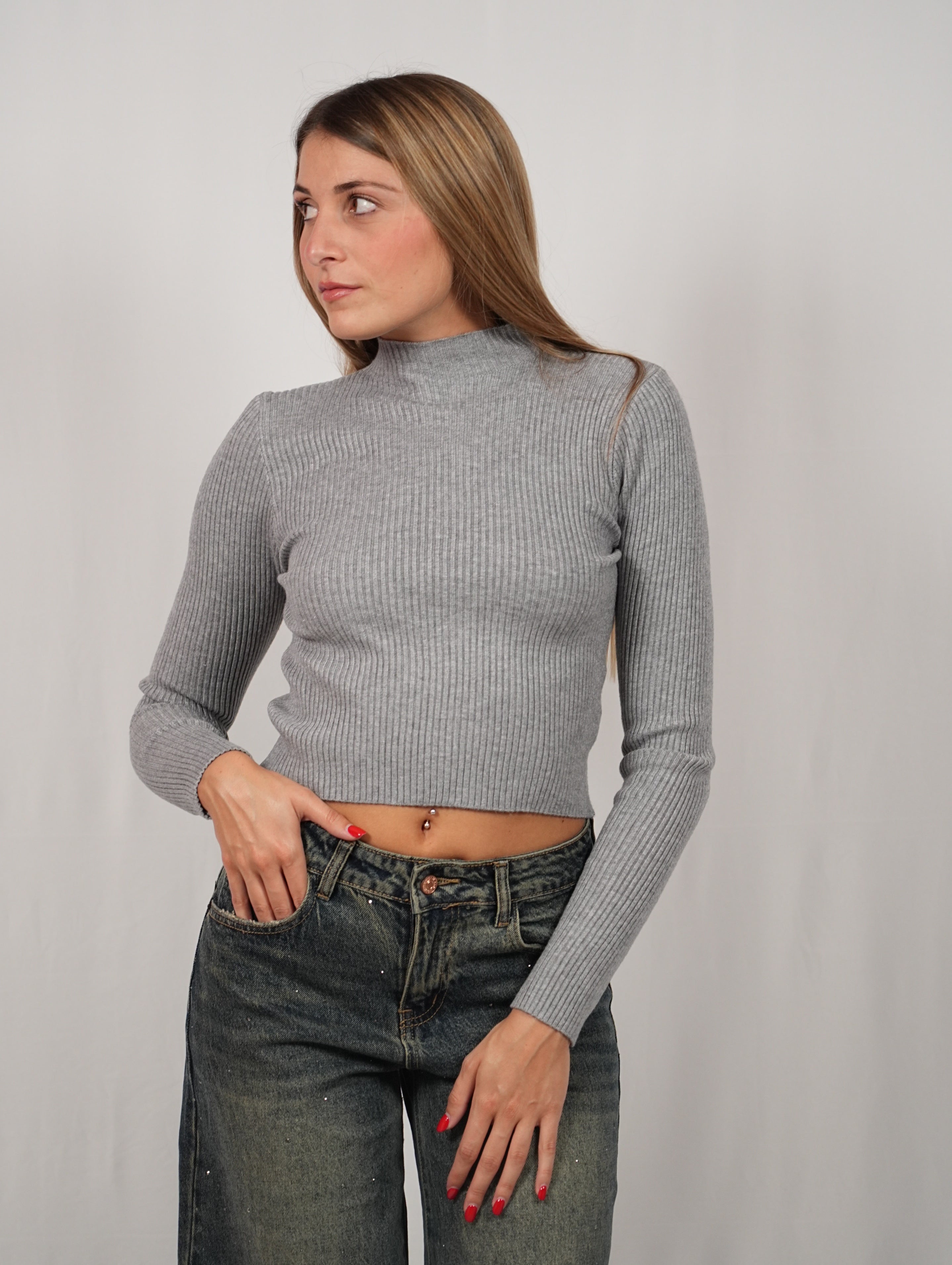 Maglioncino lupetto Grey