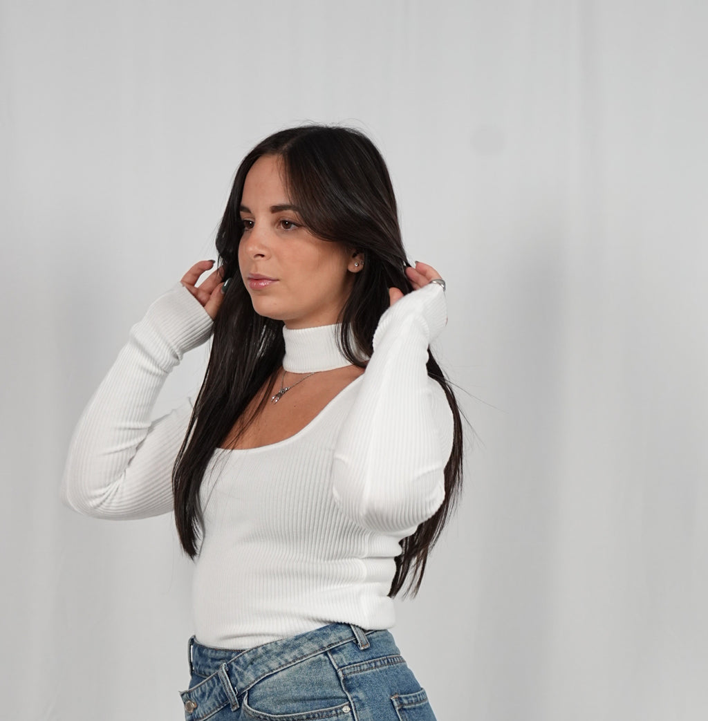 Maglioncino Neck White