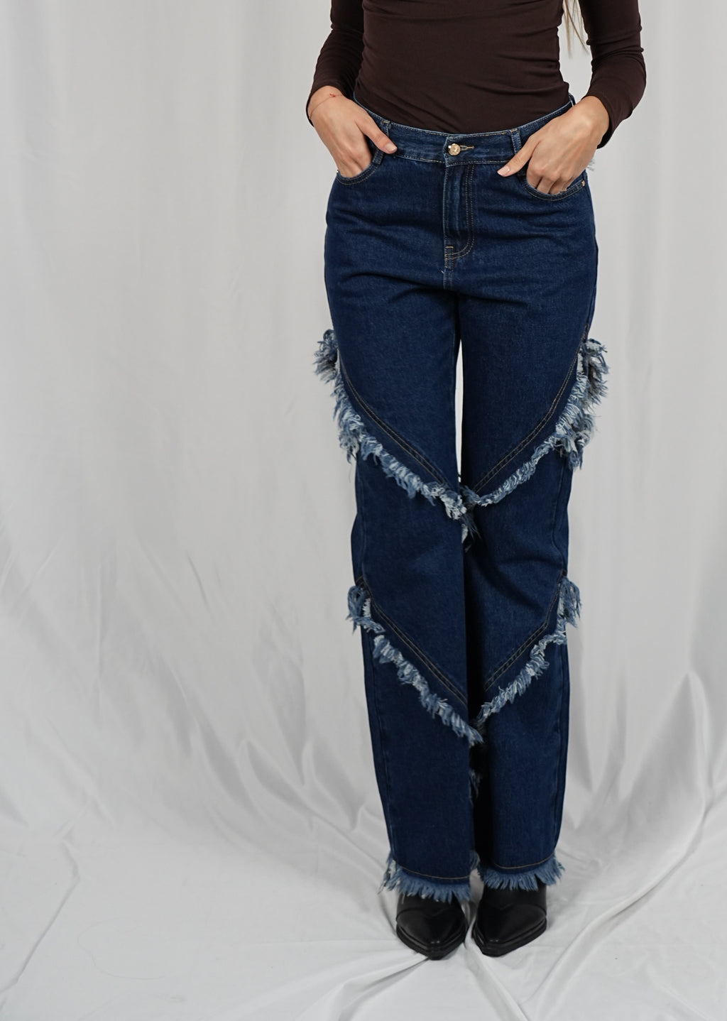Jeans zampa Distressed
