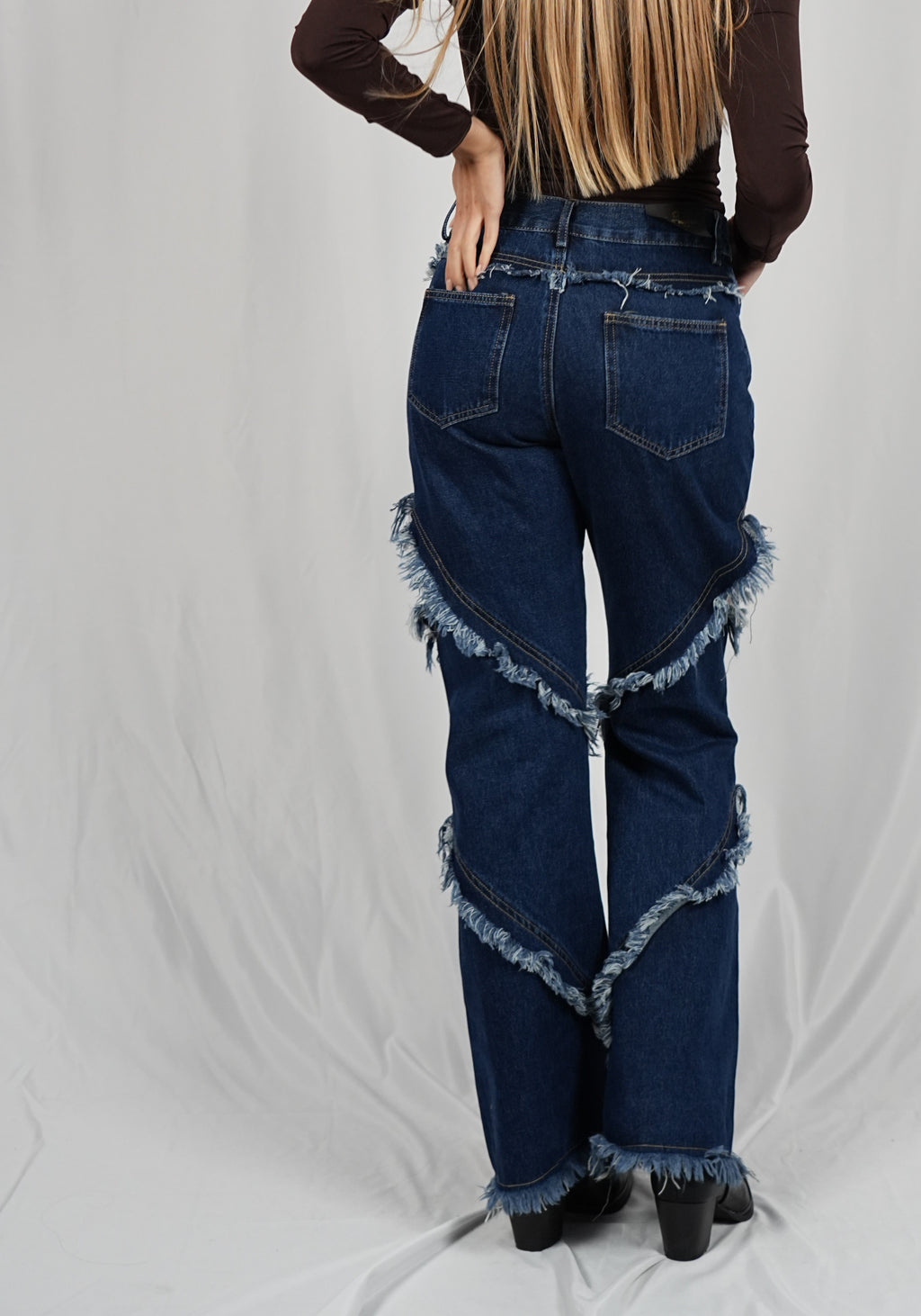 Jeans zampa Distressed