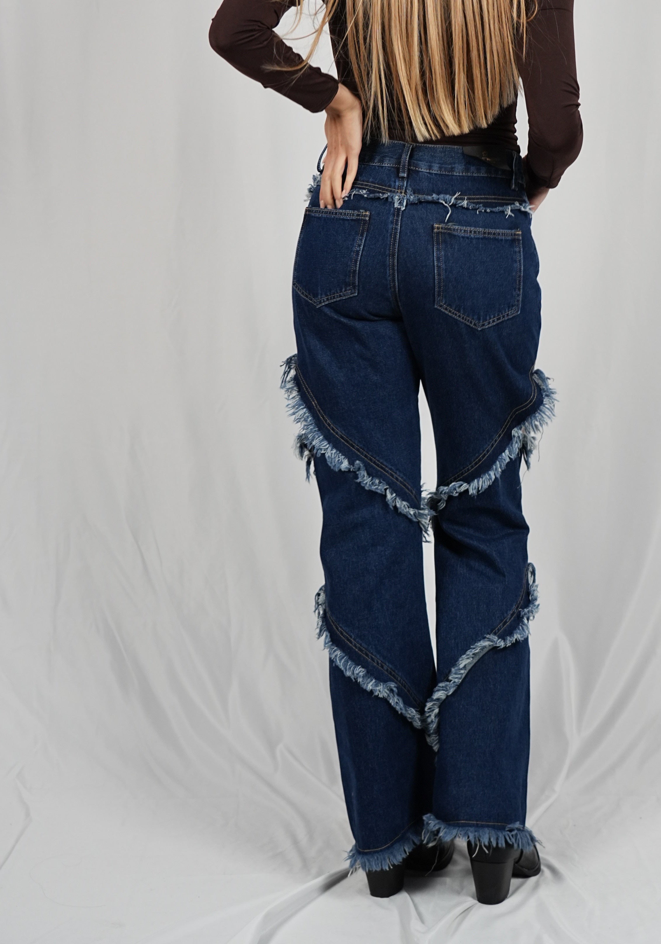 Jeans zampa Distressed