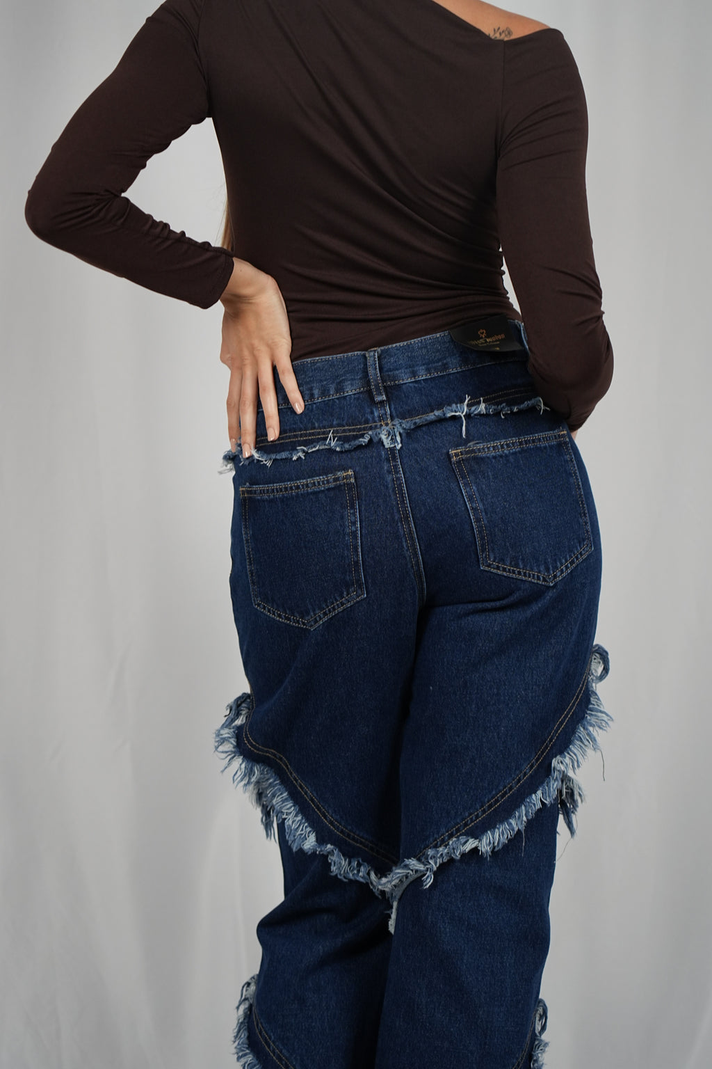 Jeans zampa Distressed