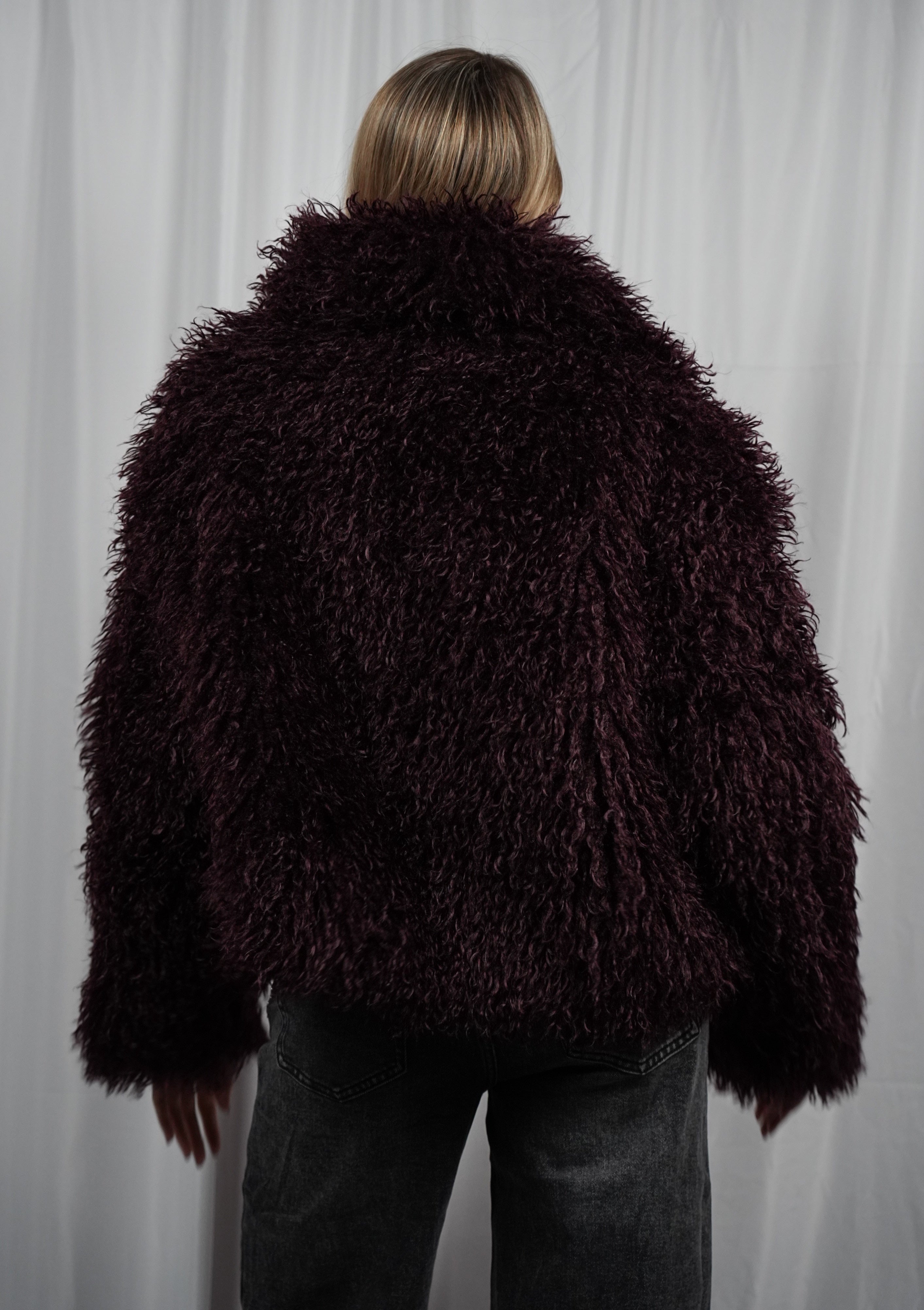 Pelliccia Fluffy Bordeaux