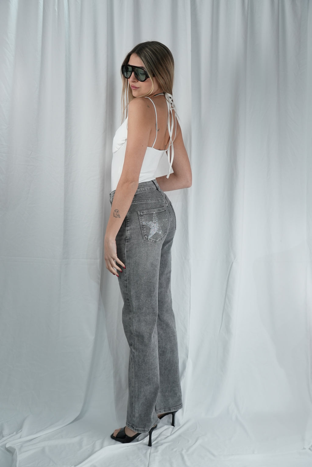 Jeans Star Silver Grey
