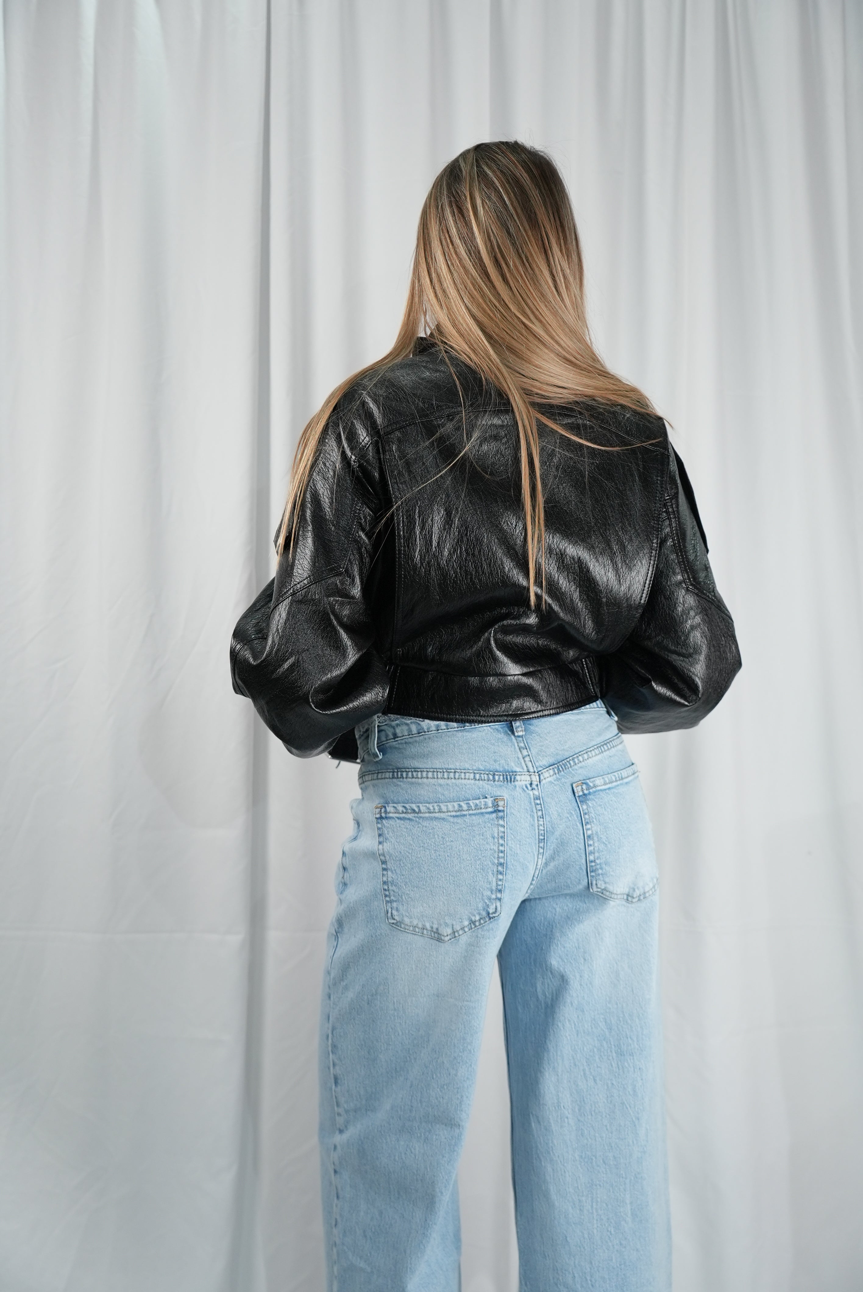 Jacket Ecopelle Zip Glossy