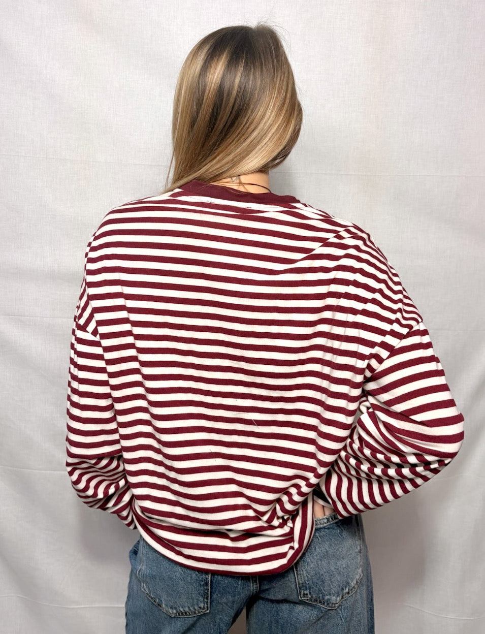 Maglia Righina - Borgundy & White