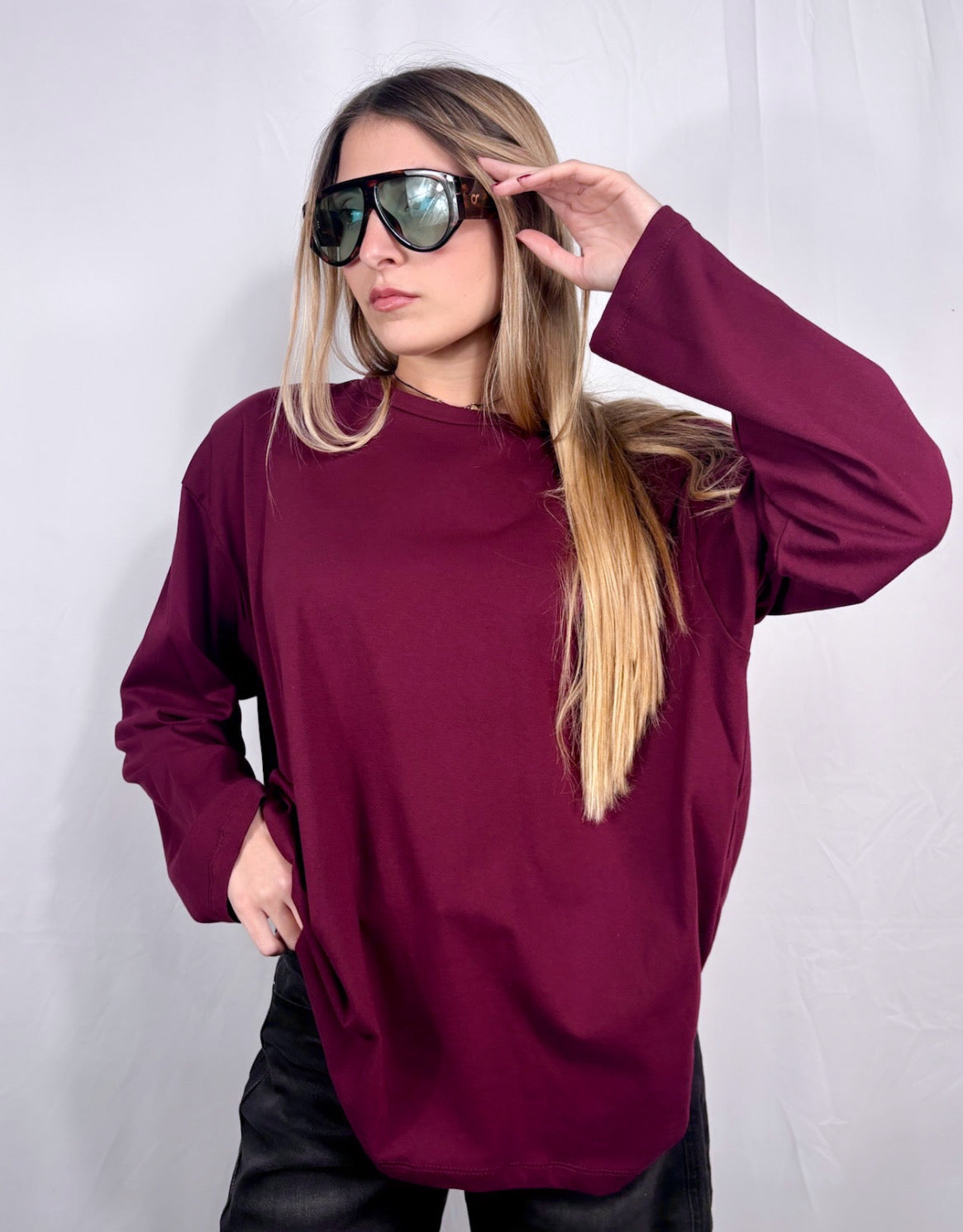 Long Sleeve basic con spalline