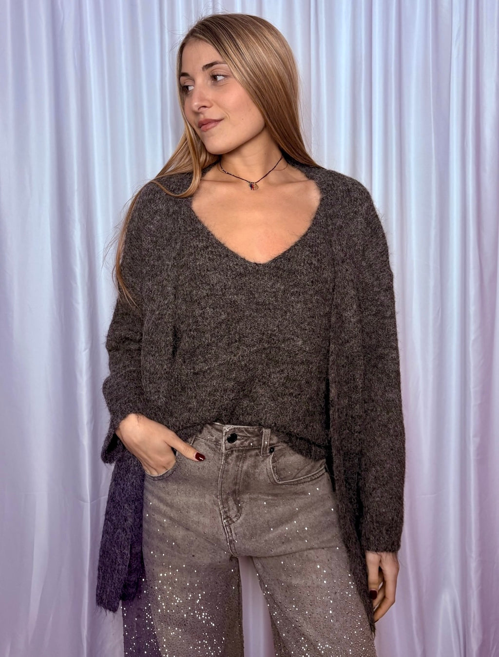 Coordinato in Maglia Paris Grey